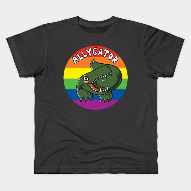 Allygator | LGBTQ Ally Kids T-Shirt by Bad Witch